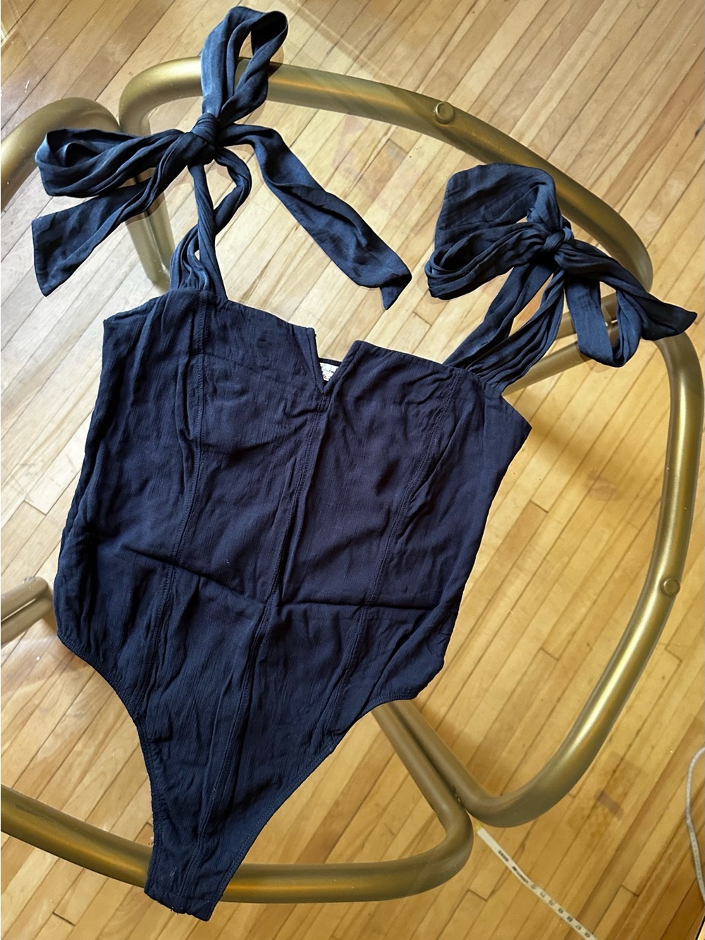Free People Intimately FP Lola Bodysuit - Black / Size S